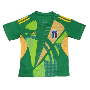 Fotbalové Dres Itálie Brankářské Venkovní Oblečení ME 2024 Krátký Rukáv